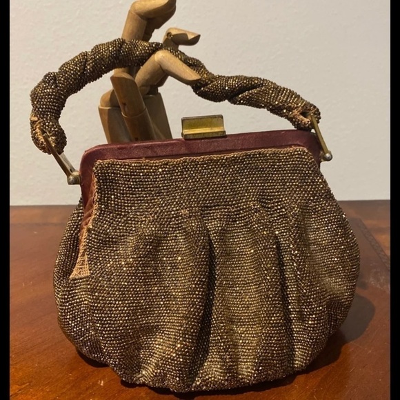 Vintage 1940's DuBonnette Heavily Beaded Bag - Picture 1 of 11
